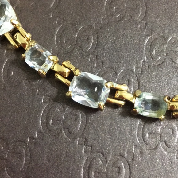 🖤Vtg💕Swarovski Gold necklace - Picture 4 of 14